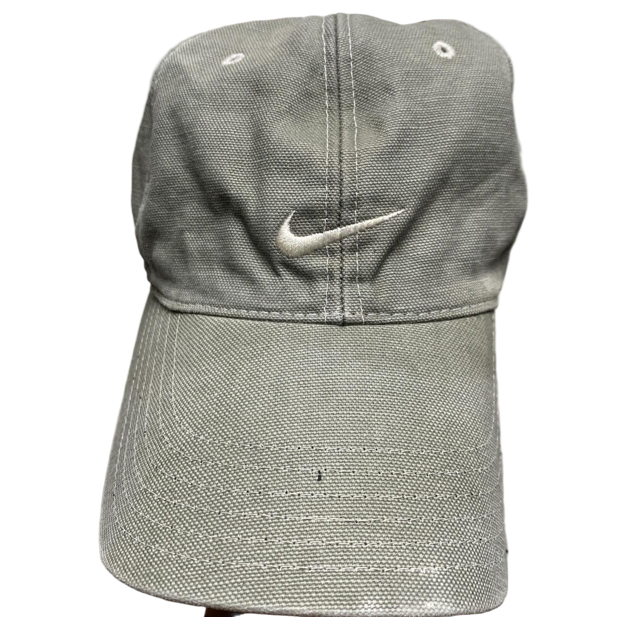 Nike Grey Khaki and White Swoosh Cap