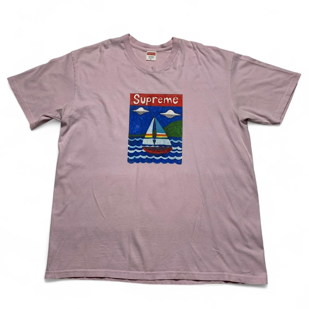 Supreme Pink Sailboat Art T Shirt (XL)