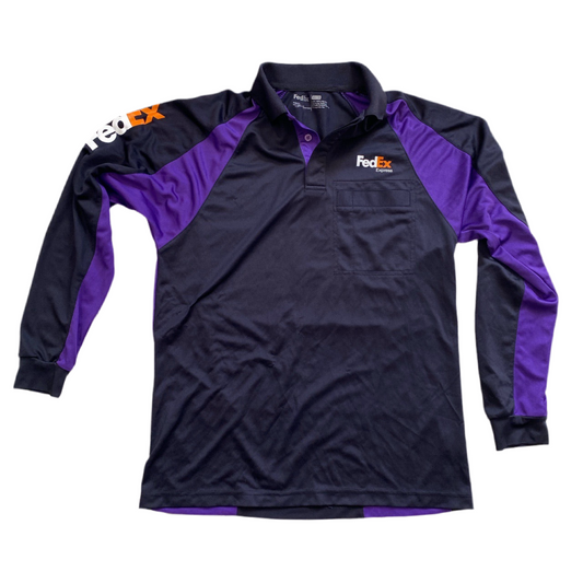Fedex Long Sleeve Polo Shirt (M)