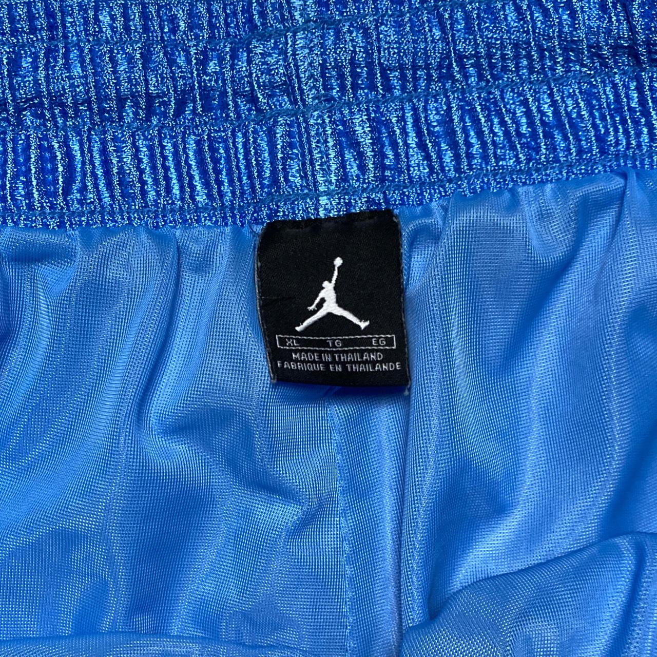 Jordan Vintage Mesh Baby Blue and Yellow Basketball Shorts (XL)