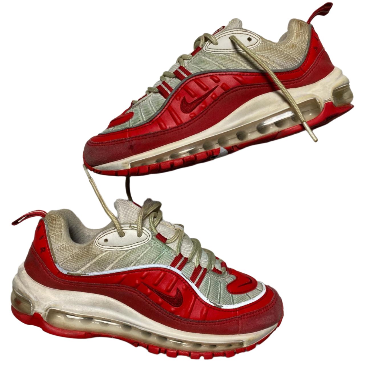 Nike Air Max 98 White and Red (UK 5.5)