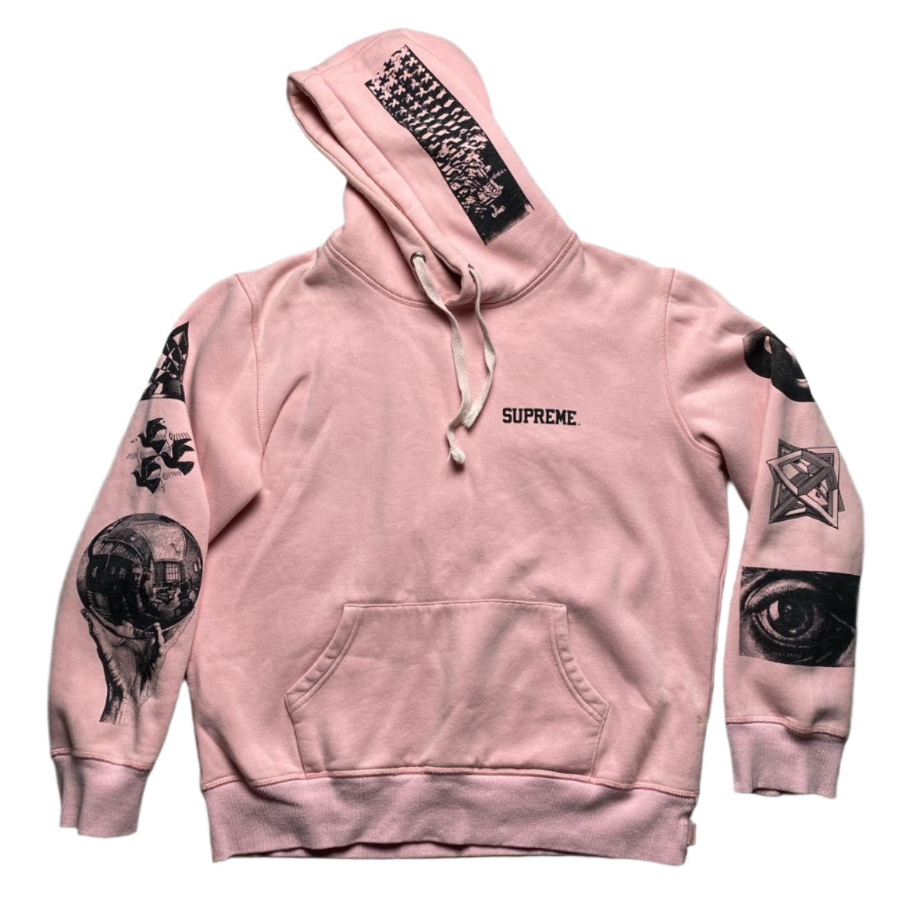 Supreme MC Esher Pink and Black Hoodie (M)
