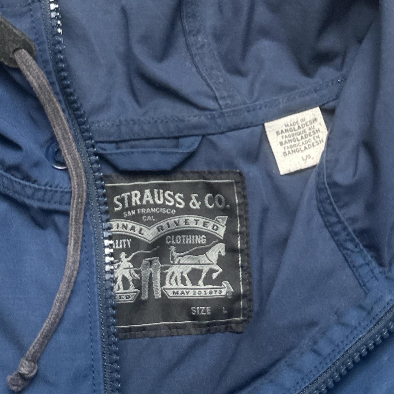 Levis Navy Blue Windbreaker Jacket (L)