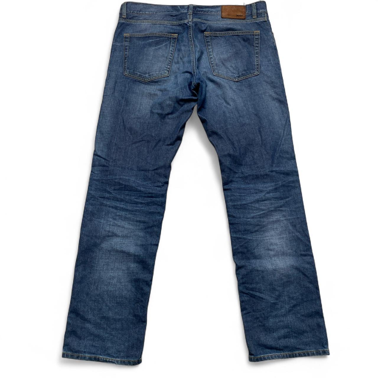 Hugo Boss Dark Navy Blue Jeans Straight Leg (36W)