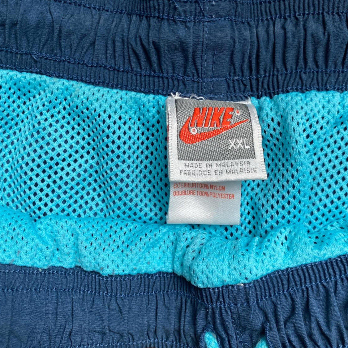 Nike Vintage 90’s Shell Trackpant Baggy Bottoms Blue and Pink (2XL)