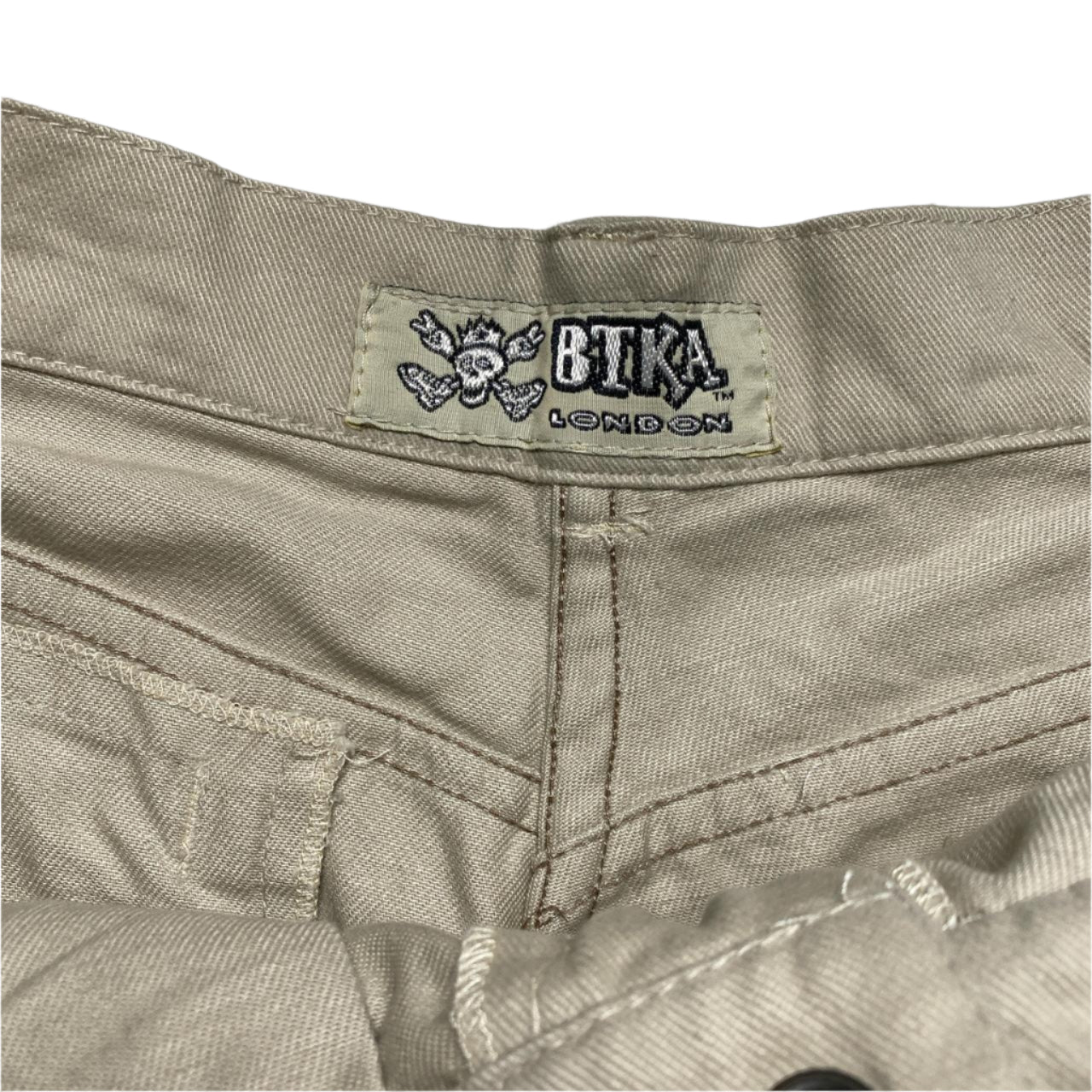 BTKA Beige Tan Cargo Baggy Jeans (34W)