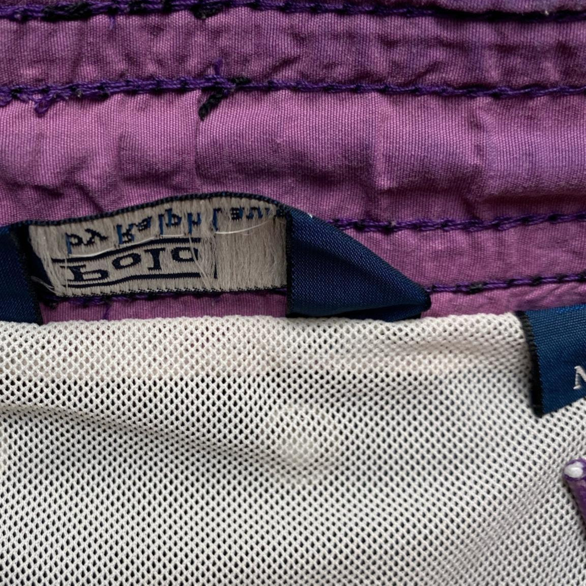 Polo Ralph Lauren Black and Purple Swim Shorts (M)