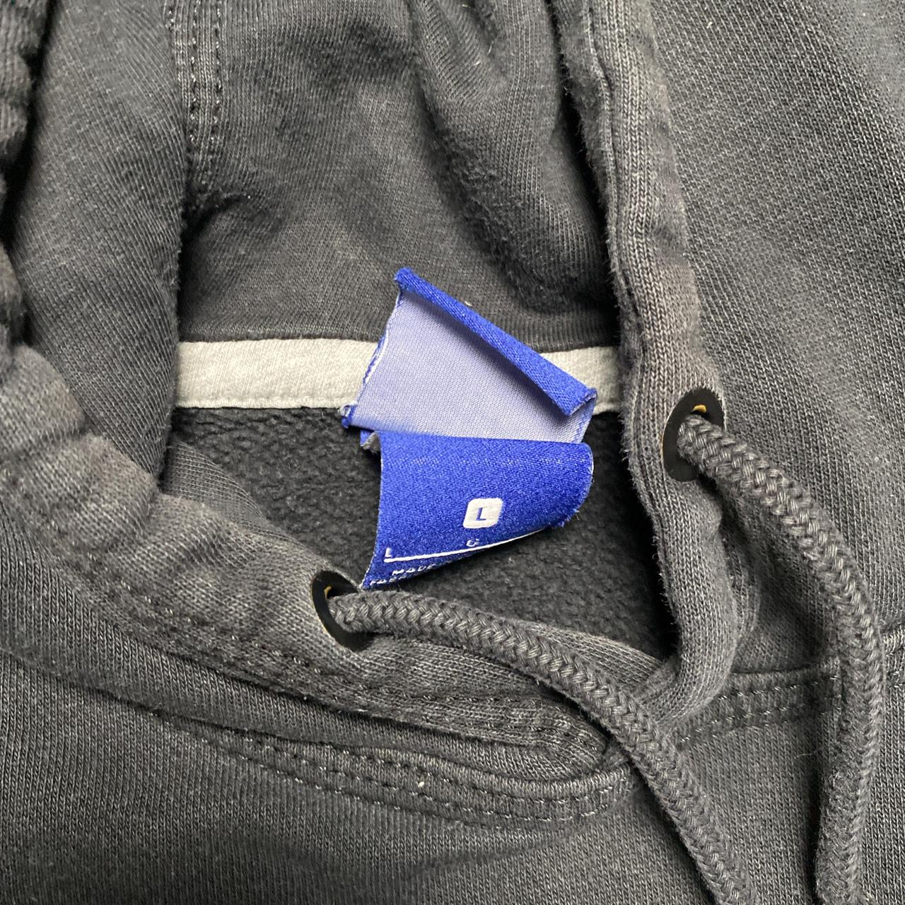 Nike Black and White Swoosh Hoodie (L)