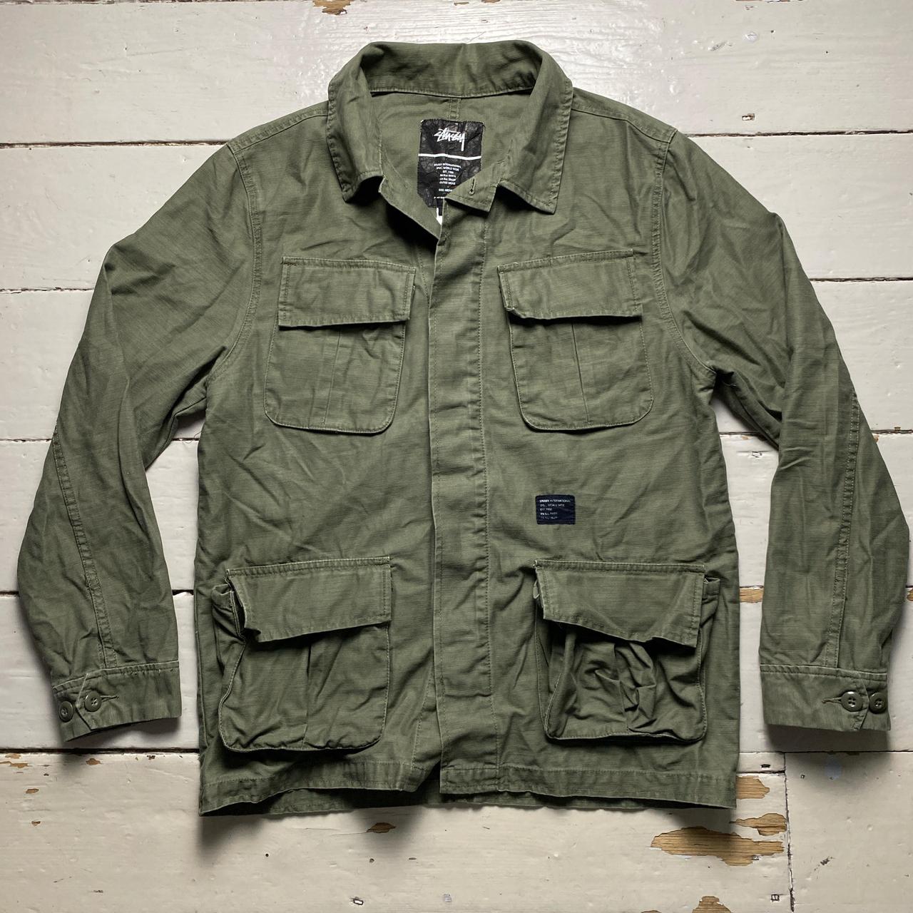Stussy Green Army Jacket Shirt