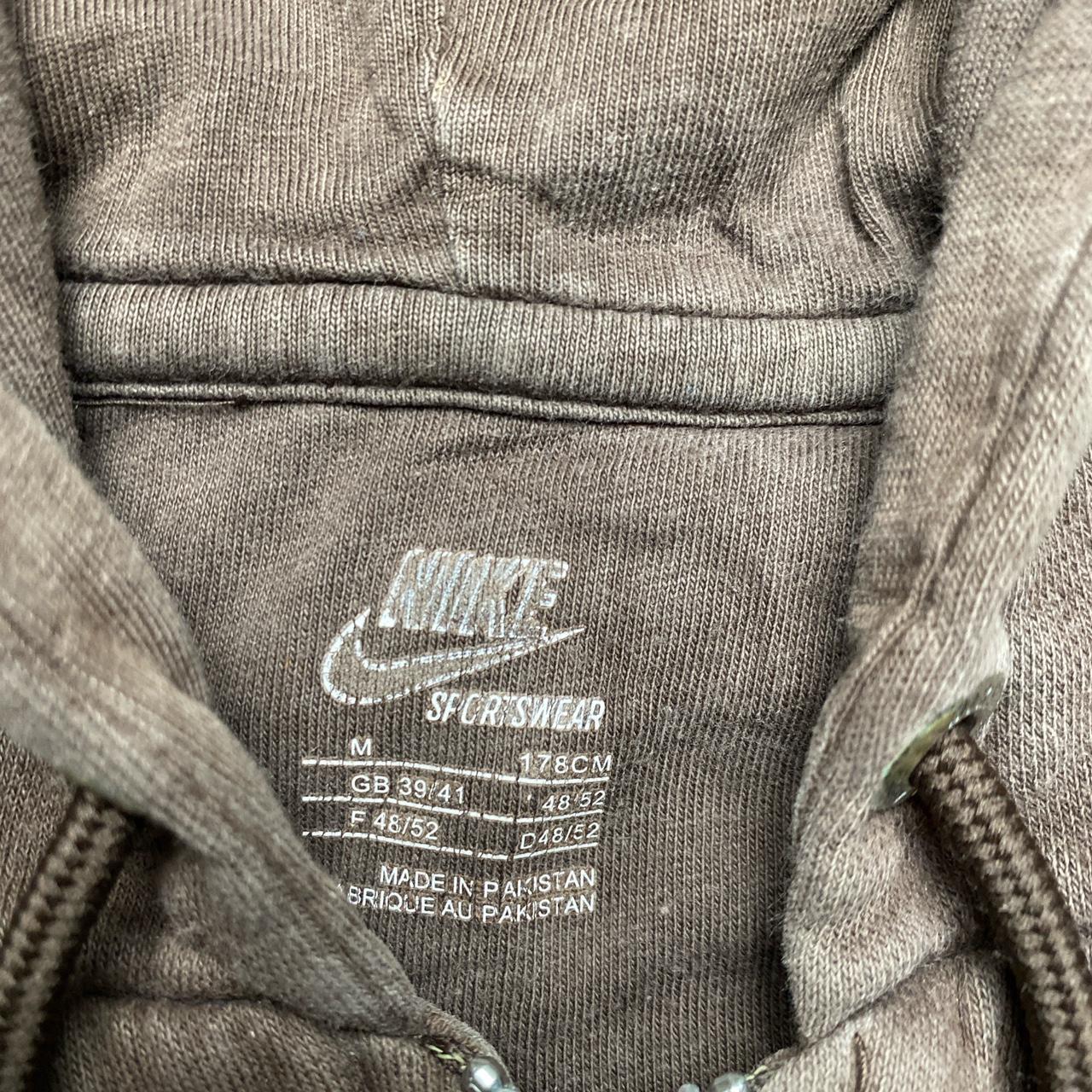 Nike Brown and Yellow Swoosh Vintage Hoodie (M)