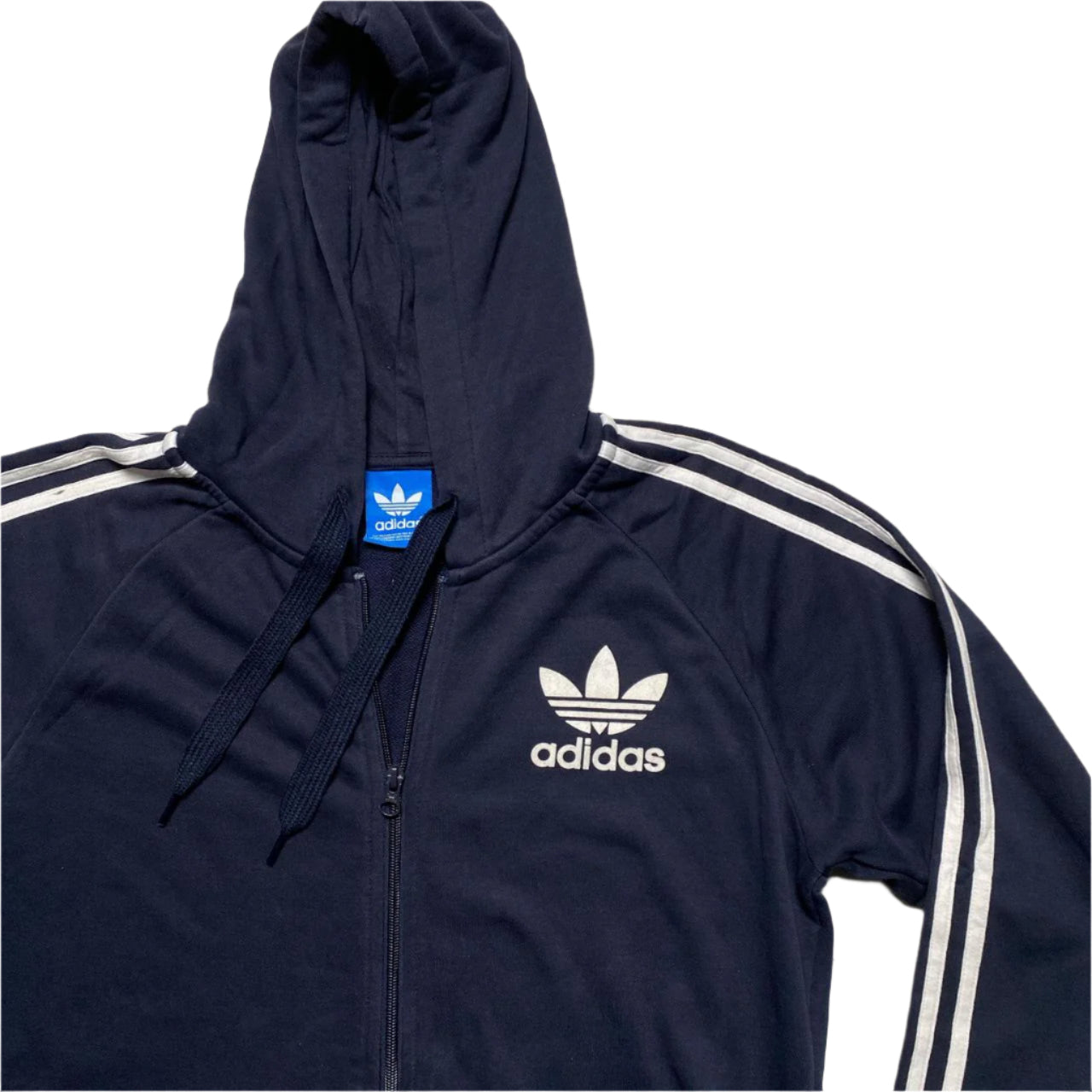 Adidas Originals Navy and White Hoodie (M)
