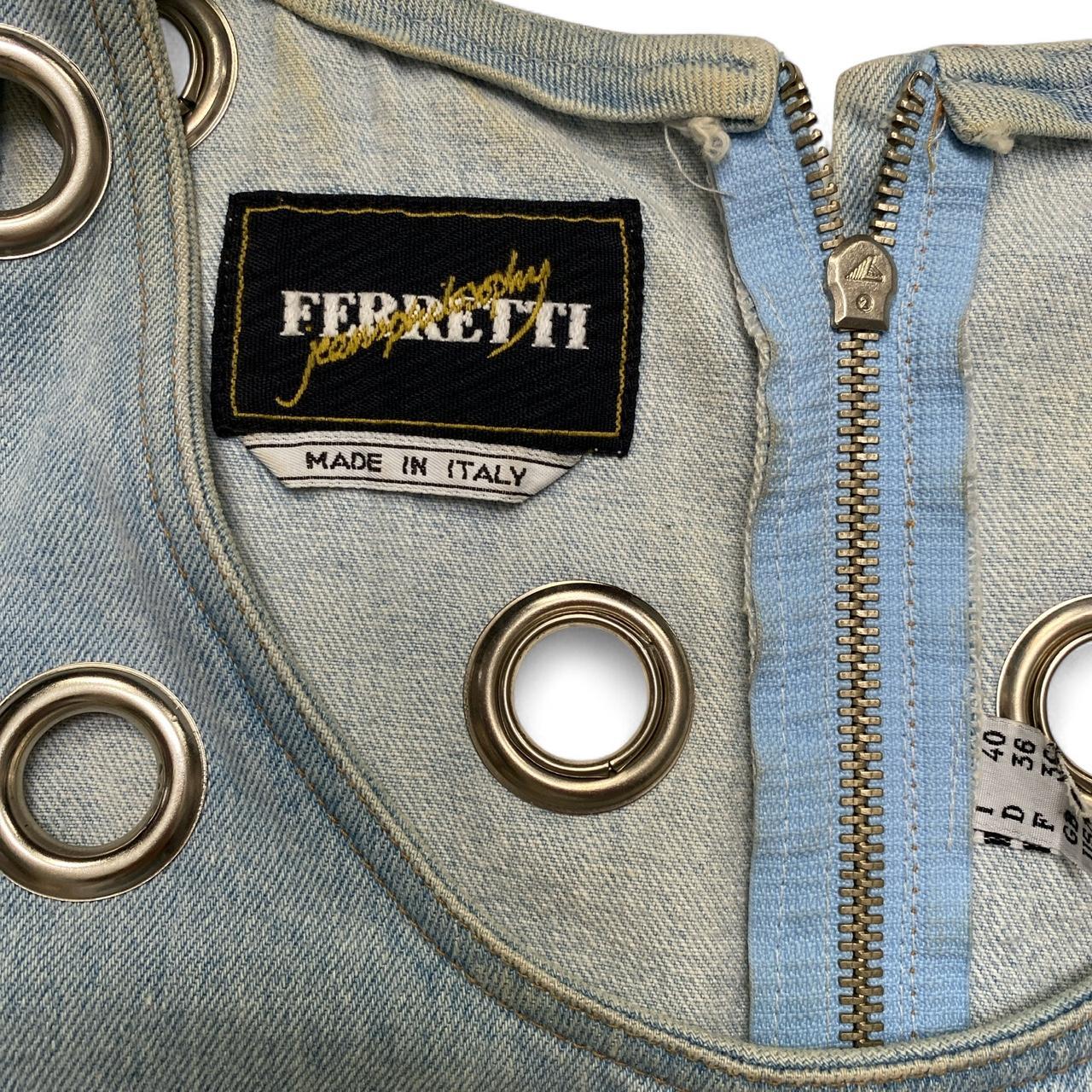 Ferretti Vintage Denim Curtain Womens Dress (S)