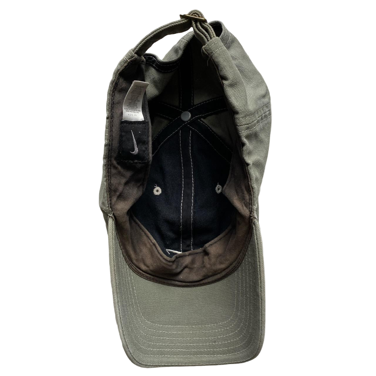 Nike Grey Khaki and White Swoosh Cap