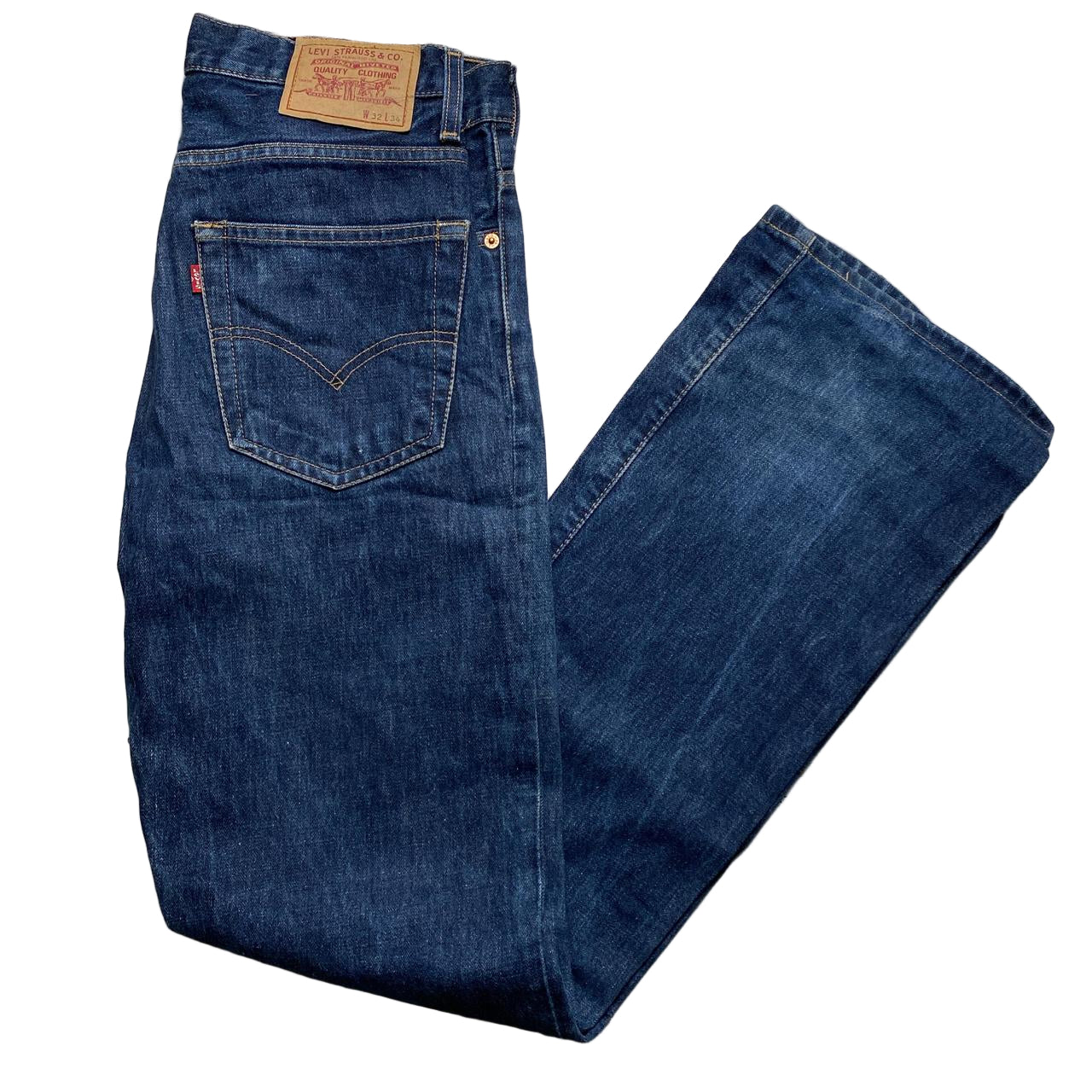 Levis 401 Navy Vintage Baggy Jeans (32W)