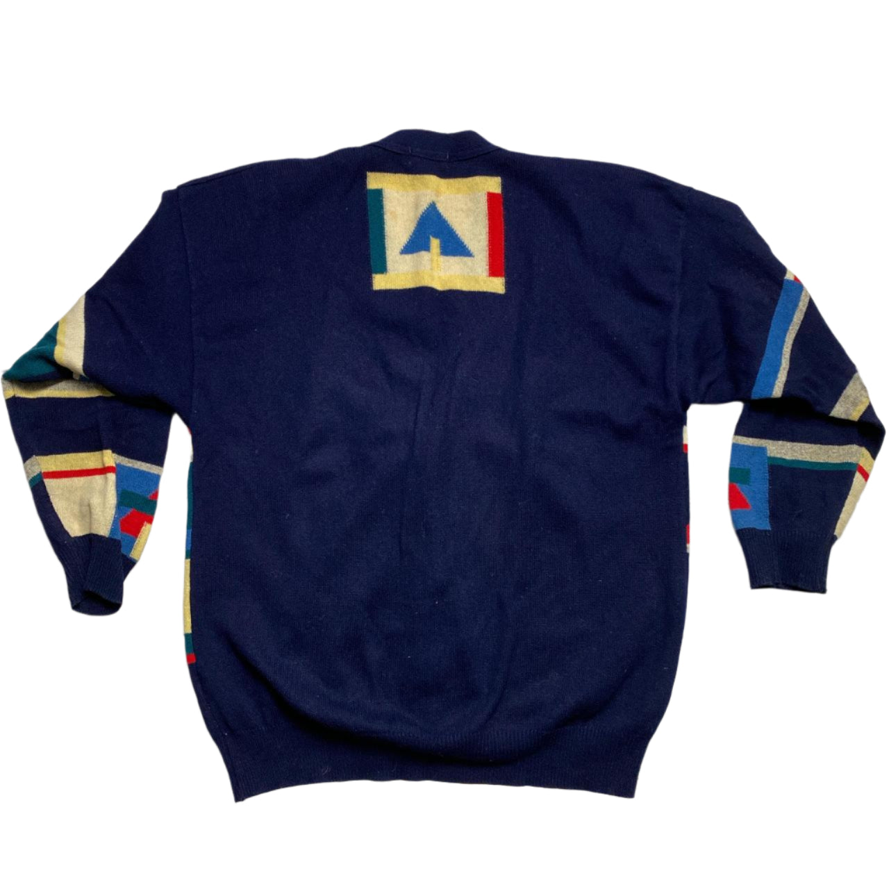 Paco Vintage 90βs Wool Multi Colour Cardigan Jumper (L)