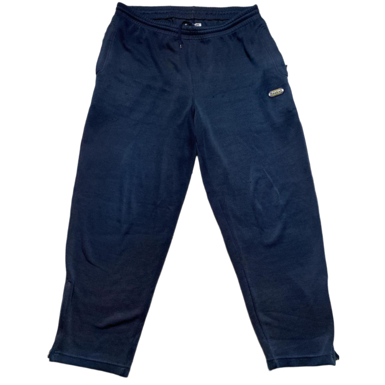 Reebok Athletic Department Navy and Yellow Trackpant Bottoms (L)