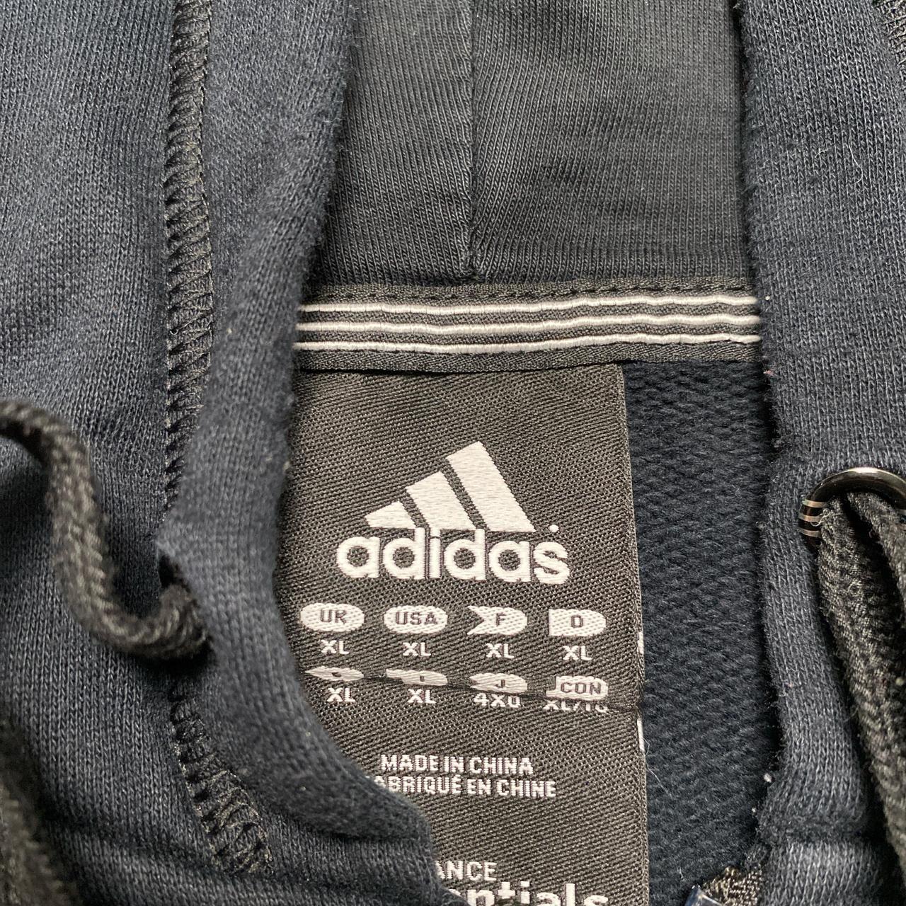Adidas Performance Essentials Black and White Hoodie (XL)
