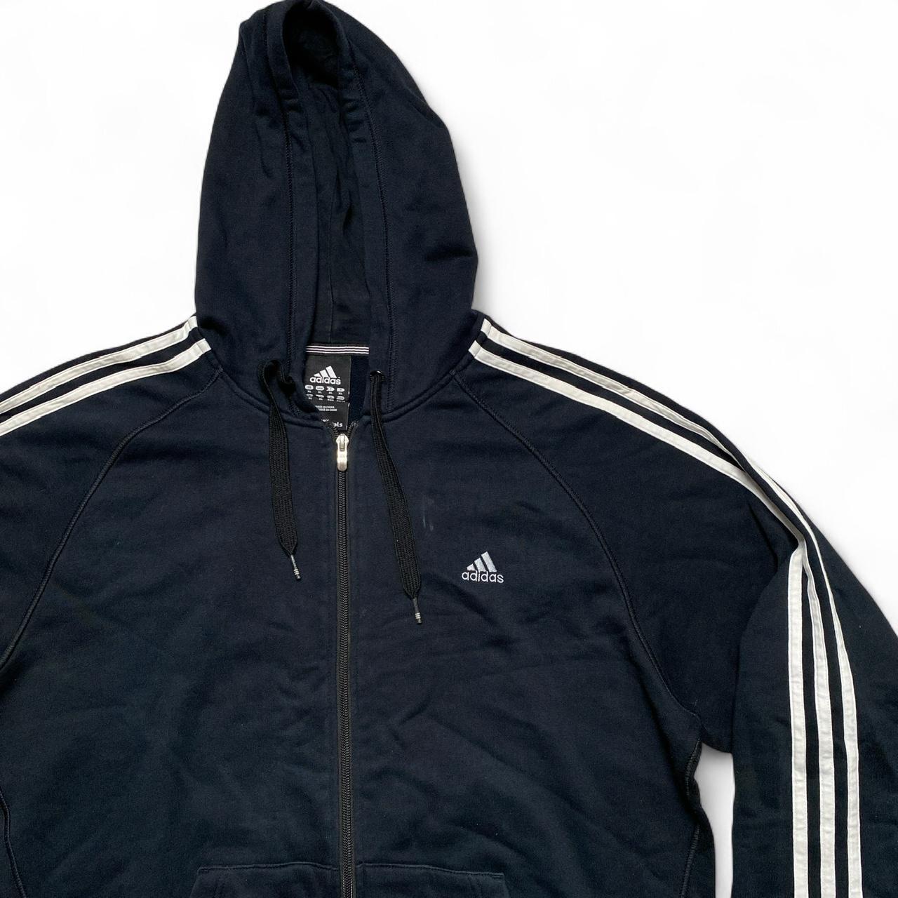Adidas Performance Essentials Black and White Hoodie (XL)