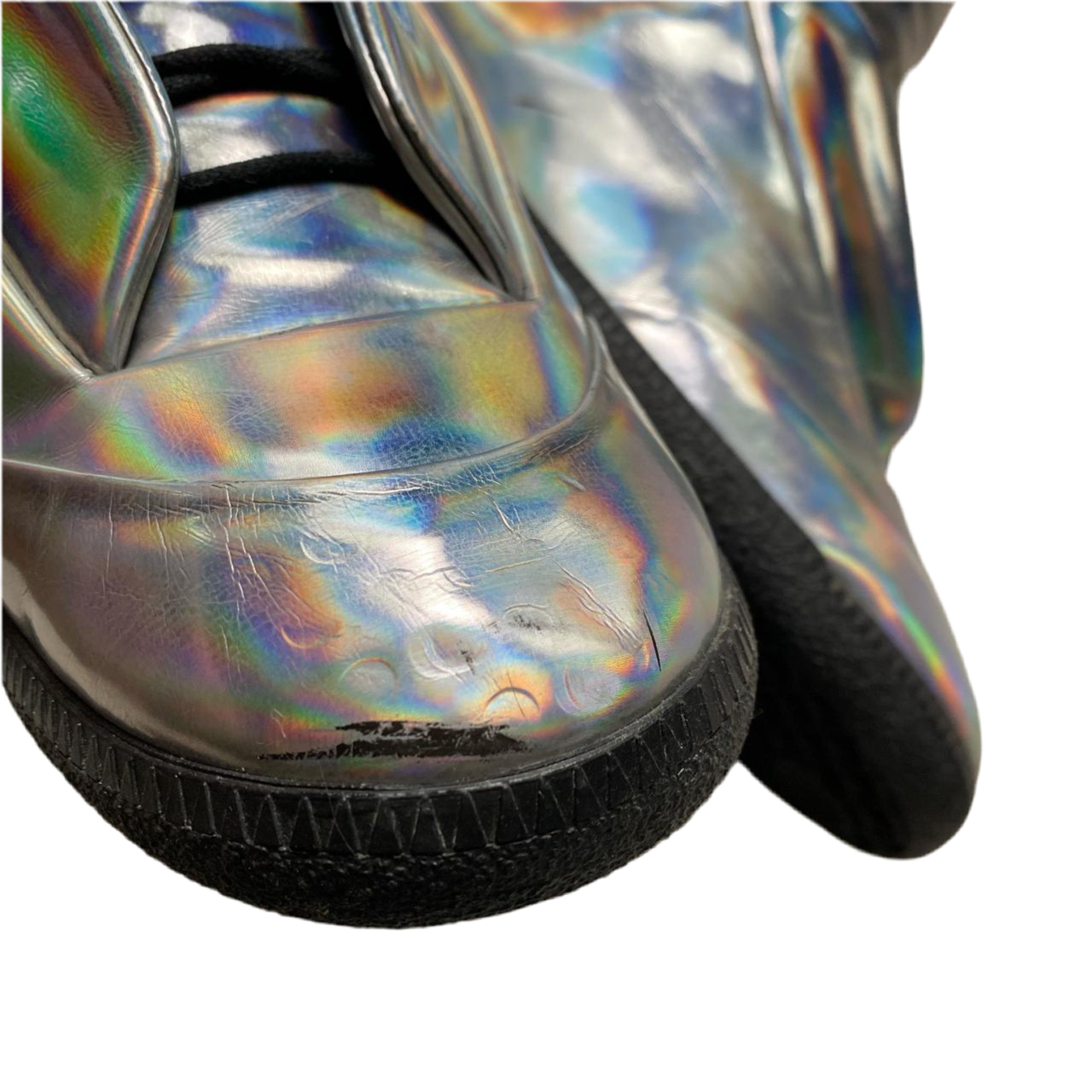 Maison Margiela Future Iridescent Silver High Boot Trainers (UK 9)