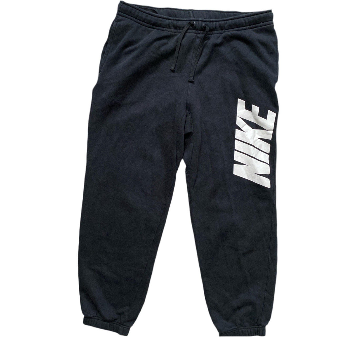 Nike Club Spellout Black and White Joggers (XL)