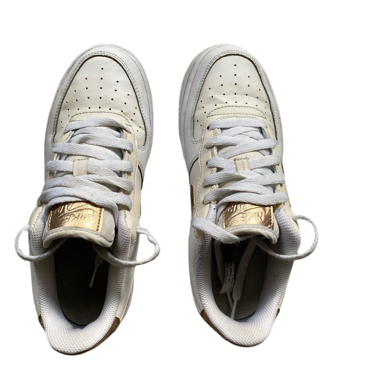 Nike Air Force 1 White and Gold (UK 5)