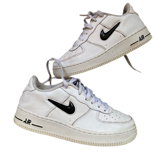 Nike Air Force 1 White and Black Jewel (UK 5.5)