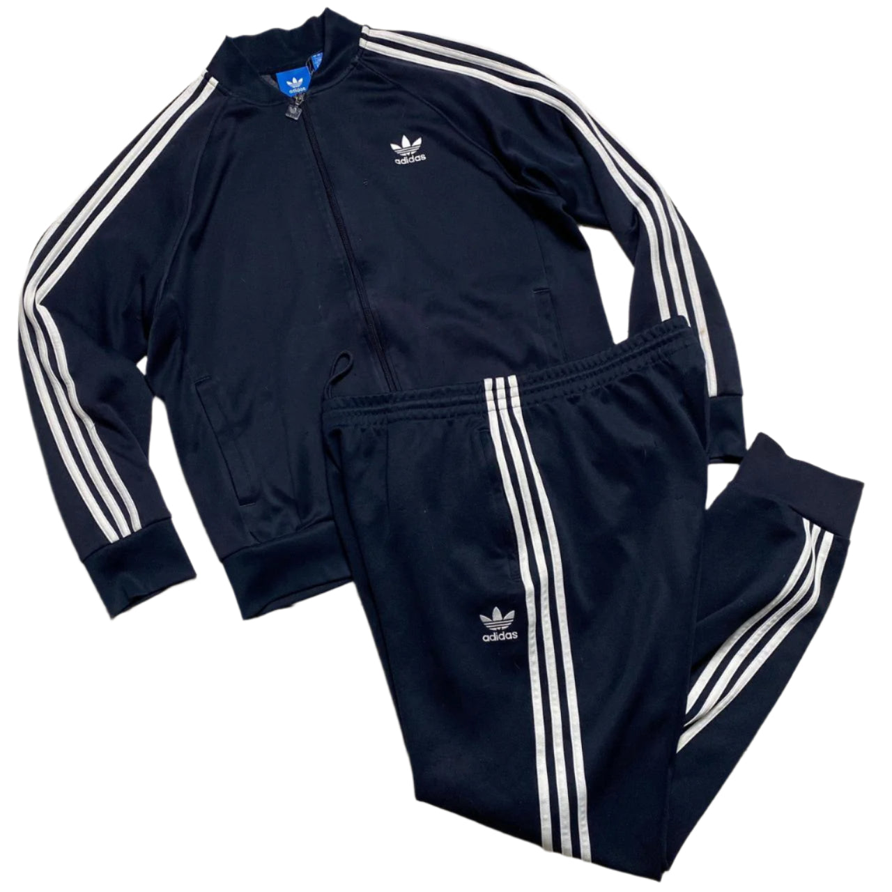 Adidas SST Navy and White Tracksuit (XL)