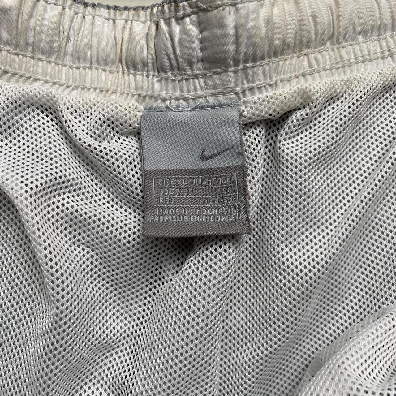 Nike Swoosh Silver Grey and White Shell Trackpant Shorts (XL)