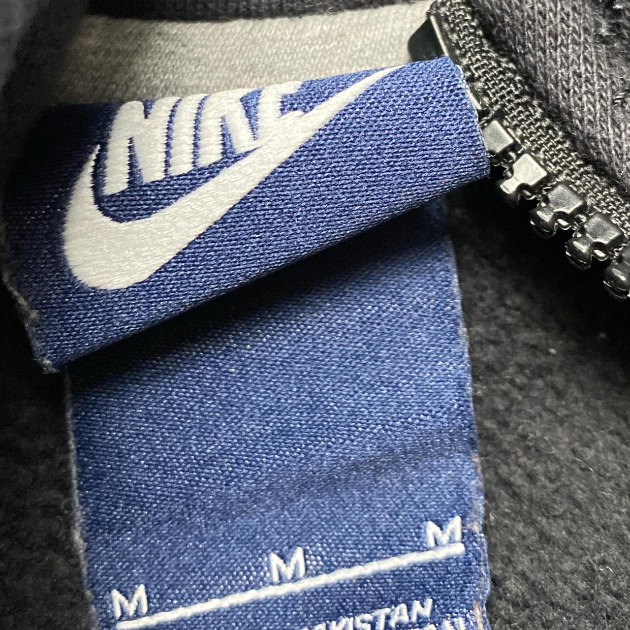 Nike Black and White Swoosh Zip Hoodie (M)