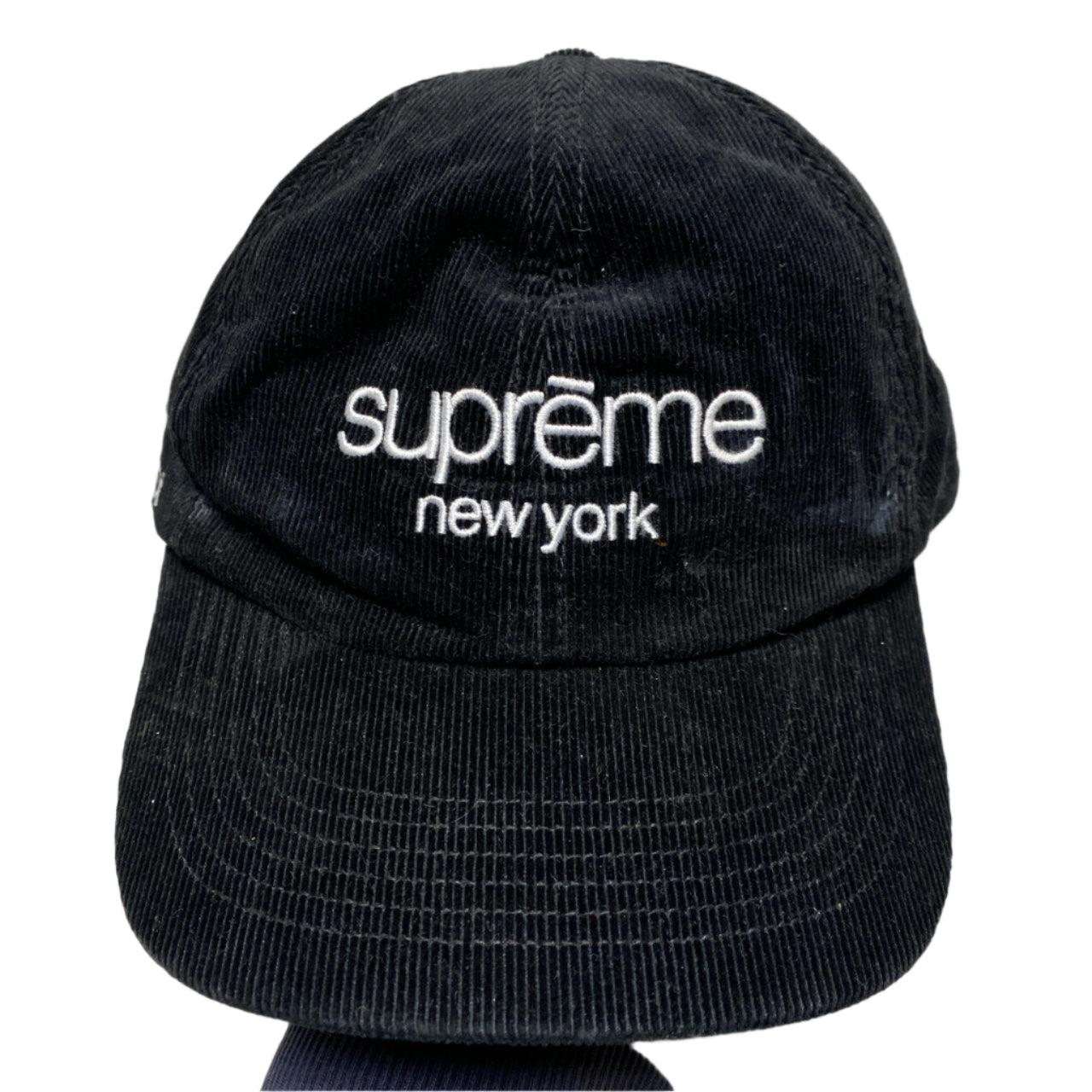 Supreme New York Black and White Goretex Corduroy Cap