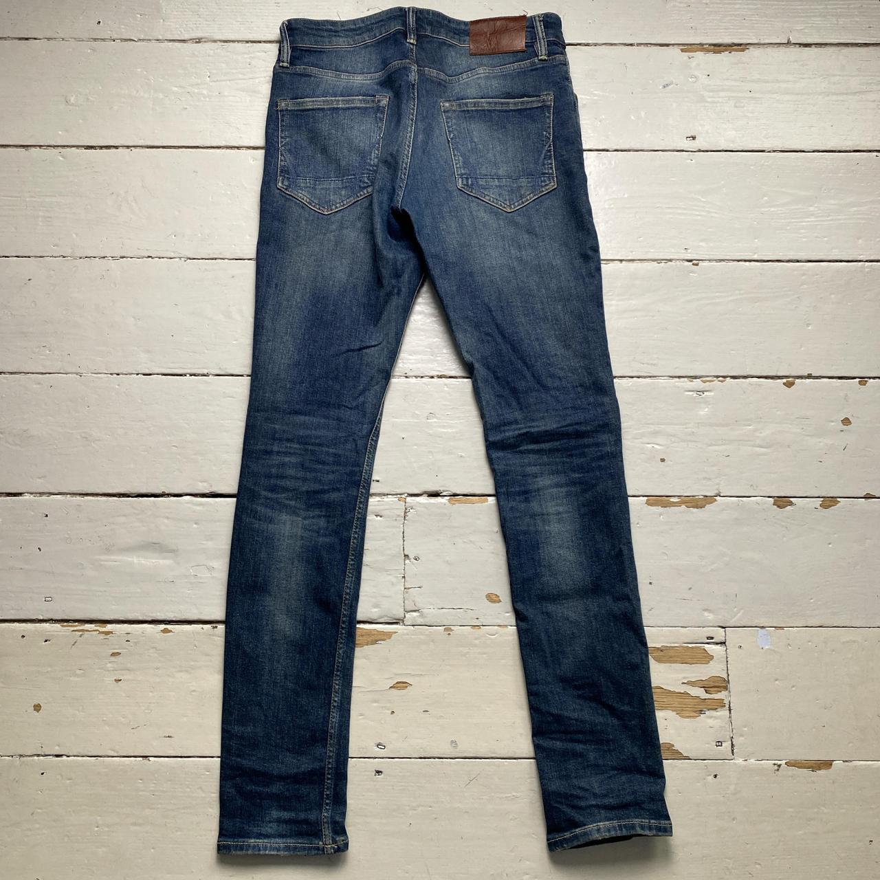 All Saints Rex Slim Fit Jeans Navy Stonewash