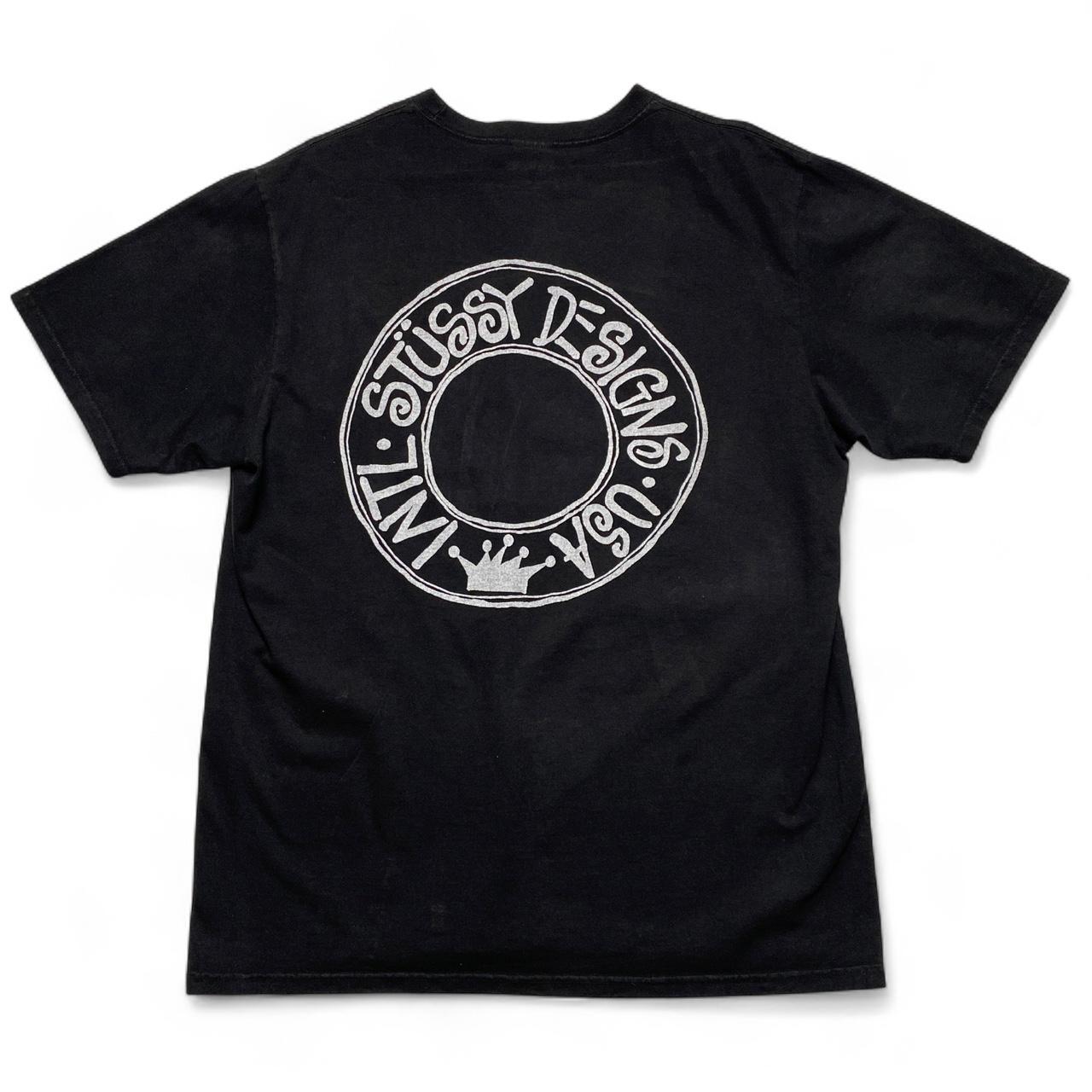 Stussy Designs Black and White T Shirt (M)