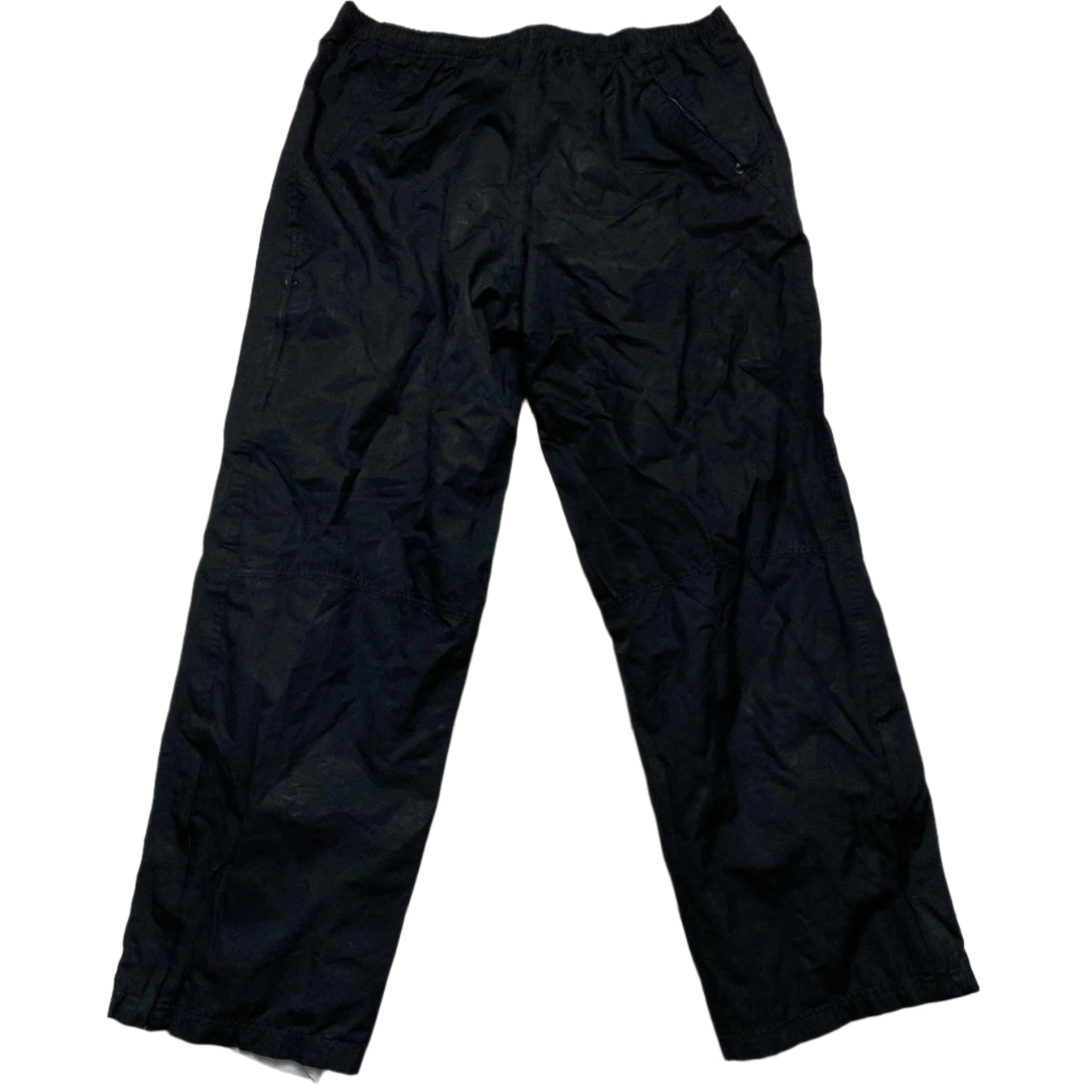 Nike Black and White Swoosh Baggy Trackpant Shell Bottoms (M)