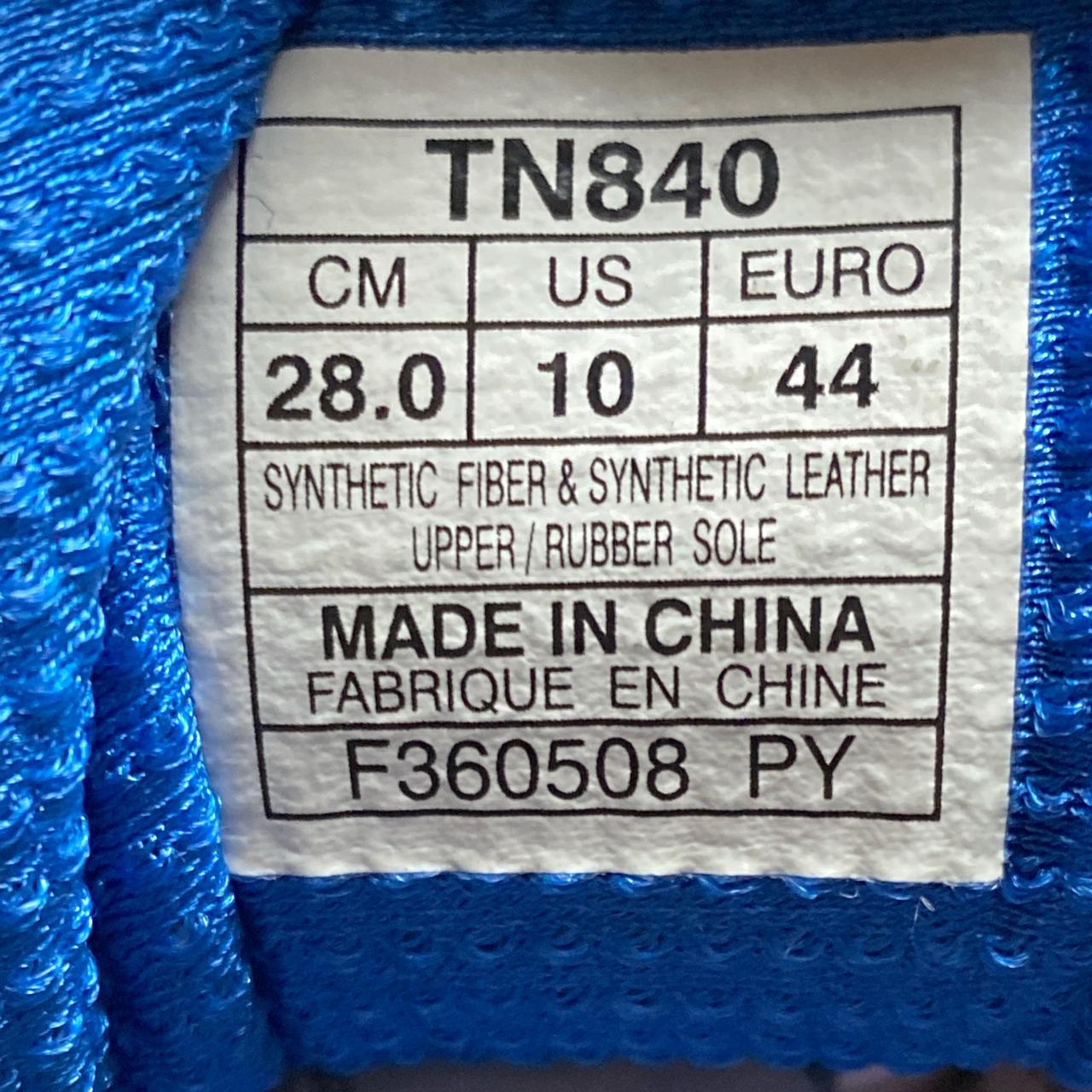 Asics Gel TN840 Silver Blue and White Trainers (UK 9)