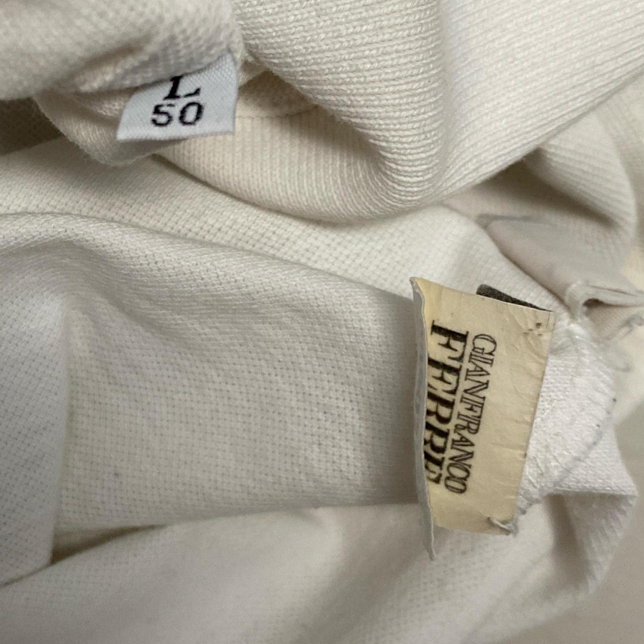 Gianfranco Ferre White Short Sleeve Polo Shirt (L)