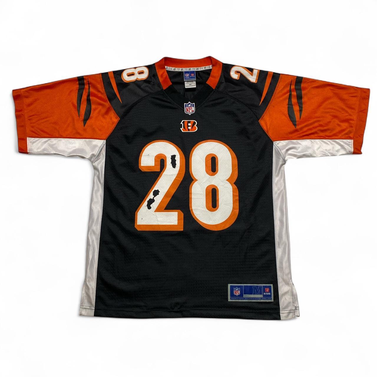 Cincinnati Bengals Joe Mixon Black Orange and White NFL Football Jersey (M)