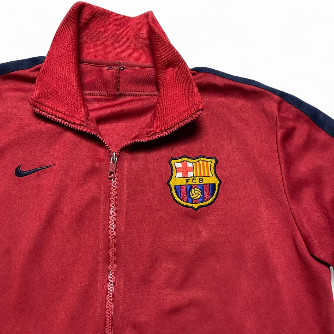 Barcelona Vintage Nike y2k Vintage Red and Yellow Tracksuit Jacket (L)