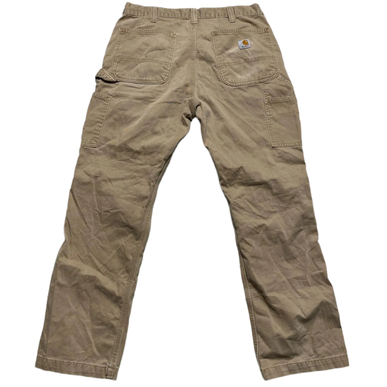 Carhartt Vintage Beige Sand Khaki Carpenter Cargo Trousers (34W)