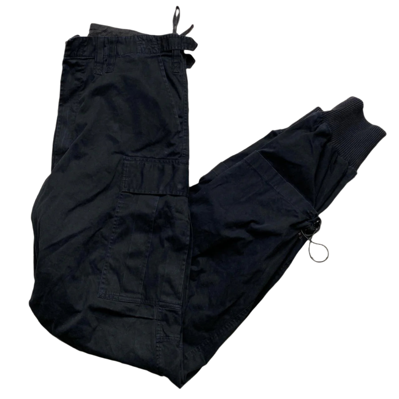 Maharishi Black Baggy Cargo Snopant Trousers (M)