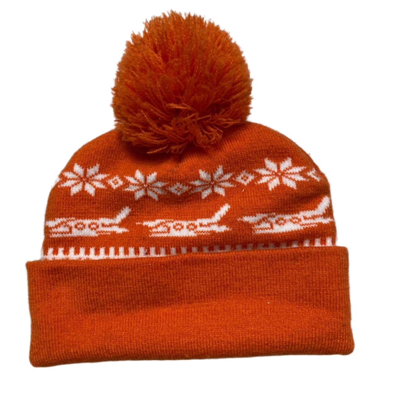 Easy Jet Orange and White Bobble Beanie Hat