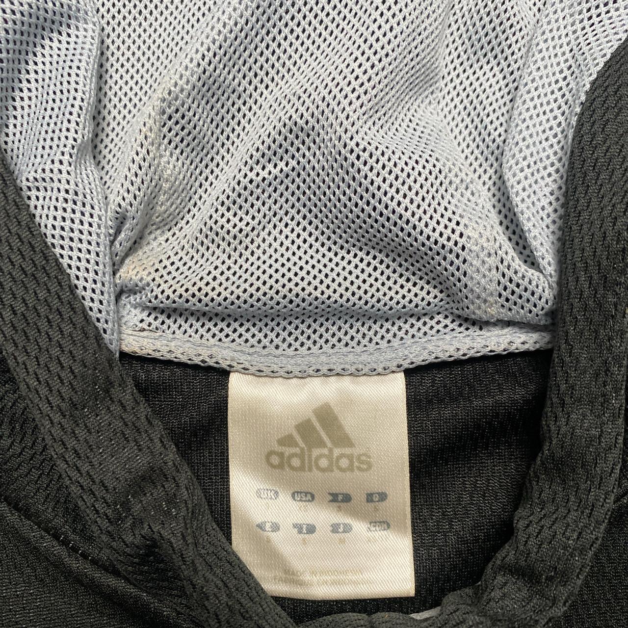 Adidas Vintage Barbed Wire Predator Football Black and Grey Hooded Vest (XS)