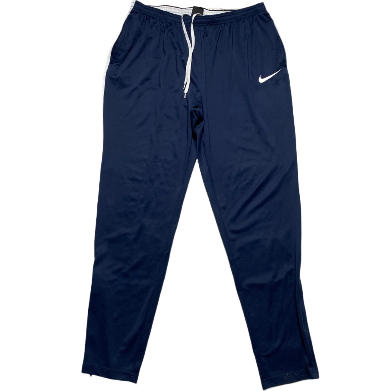 Nike Navy and White Training Trackpant Bottoms (XL)