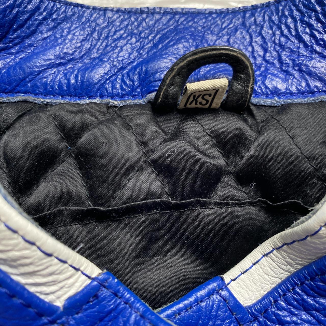 Redbull Vintage Leather Biker Motorcycle Bomber Jacket (XS)