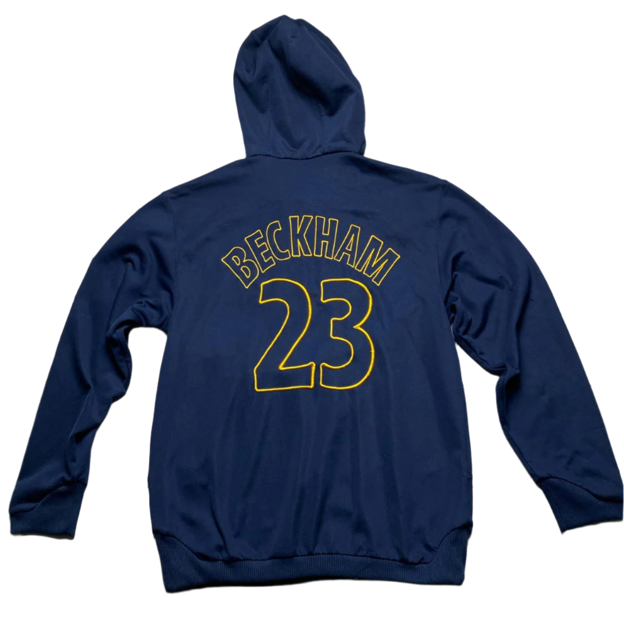 Adidas LA Galaxy David Beckham 23 Navy and Yellow Hoodie (M)