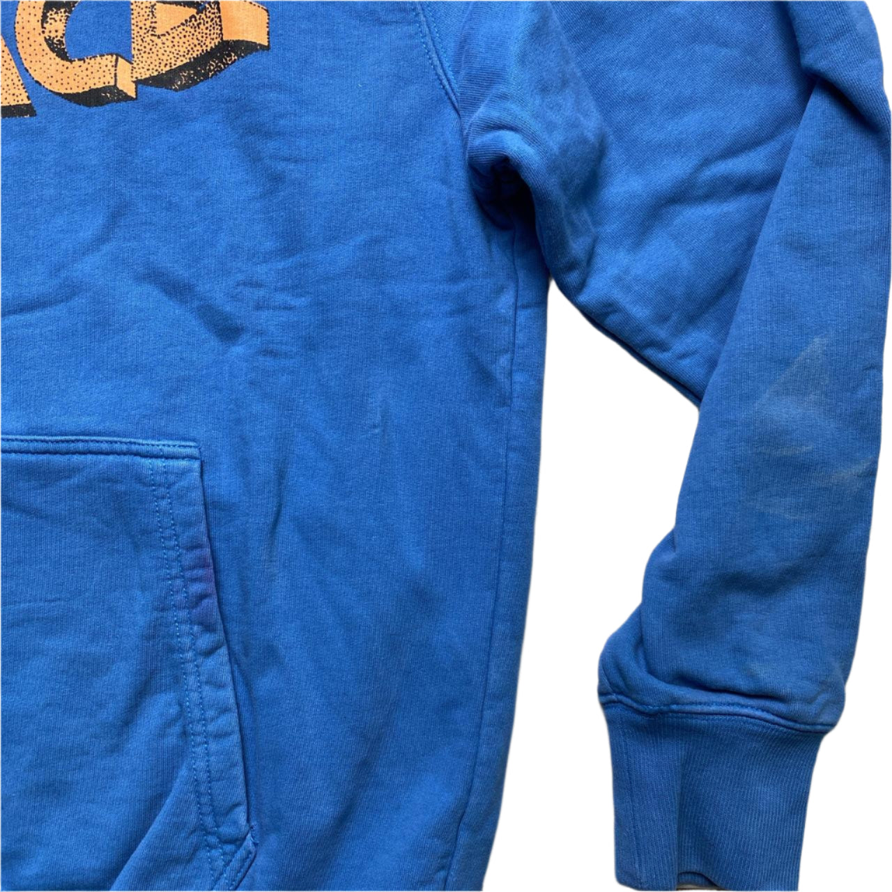 Palace Blue and Light Brown Hoodie (M)