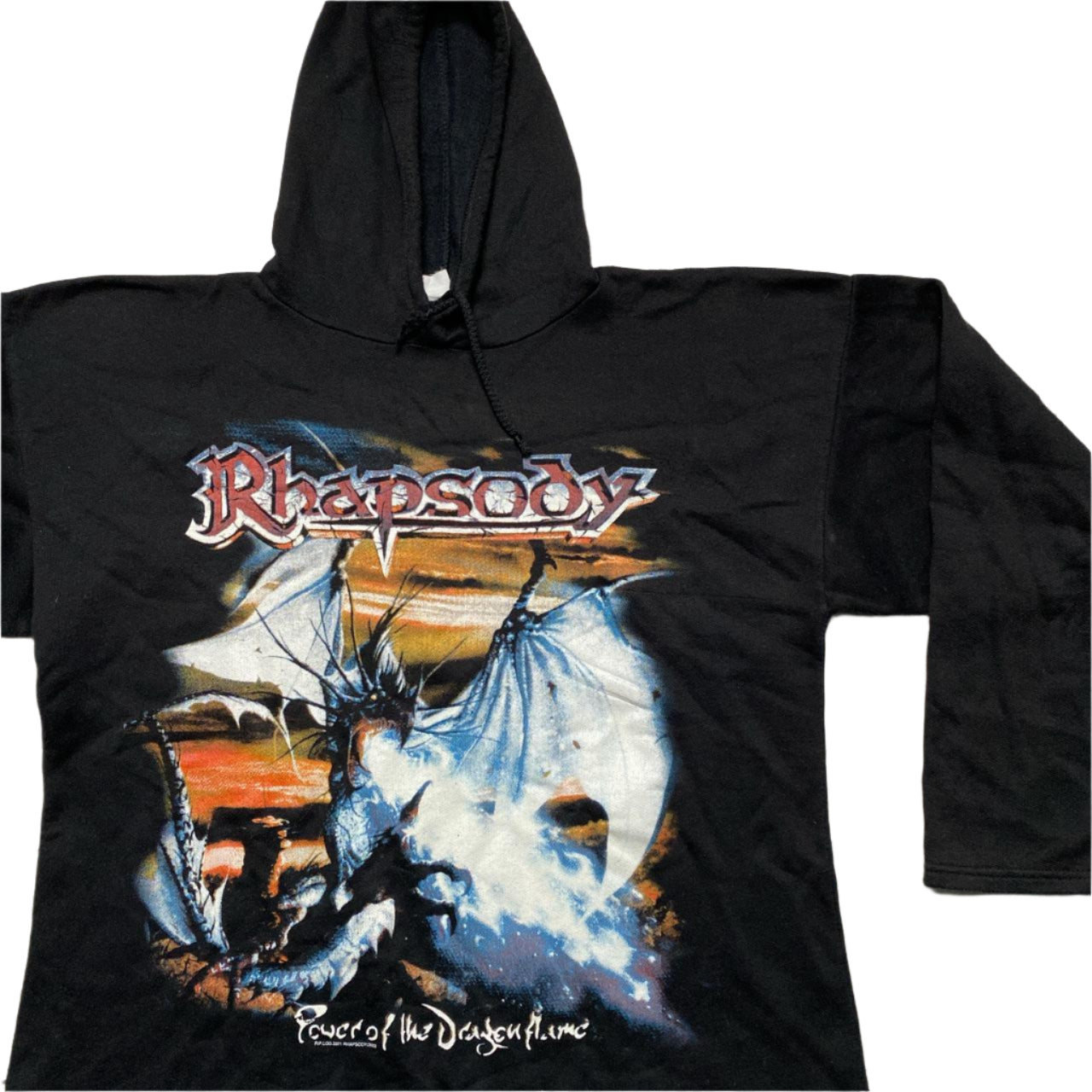 Raphsody Vintage 2002 Peace of the Dragon Flame Hoodie (XL)
