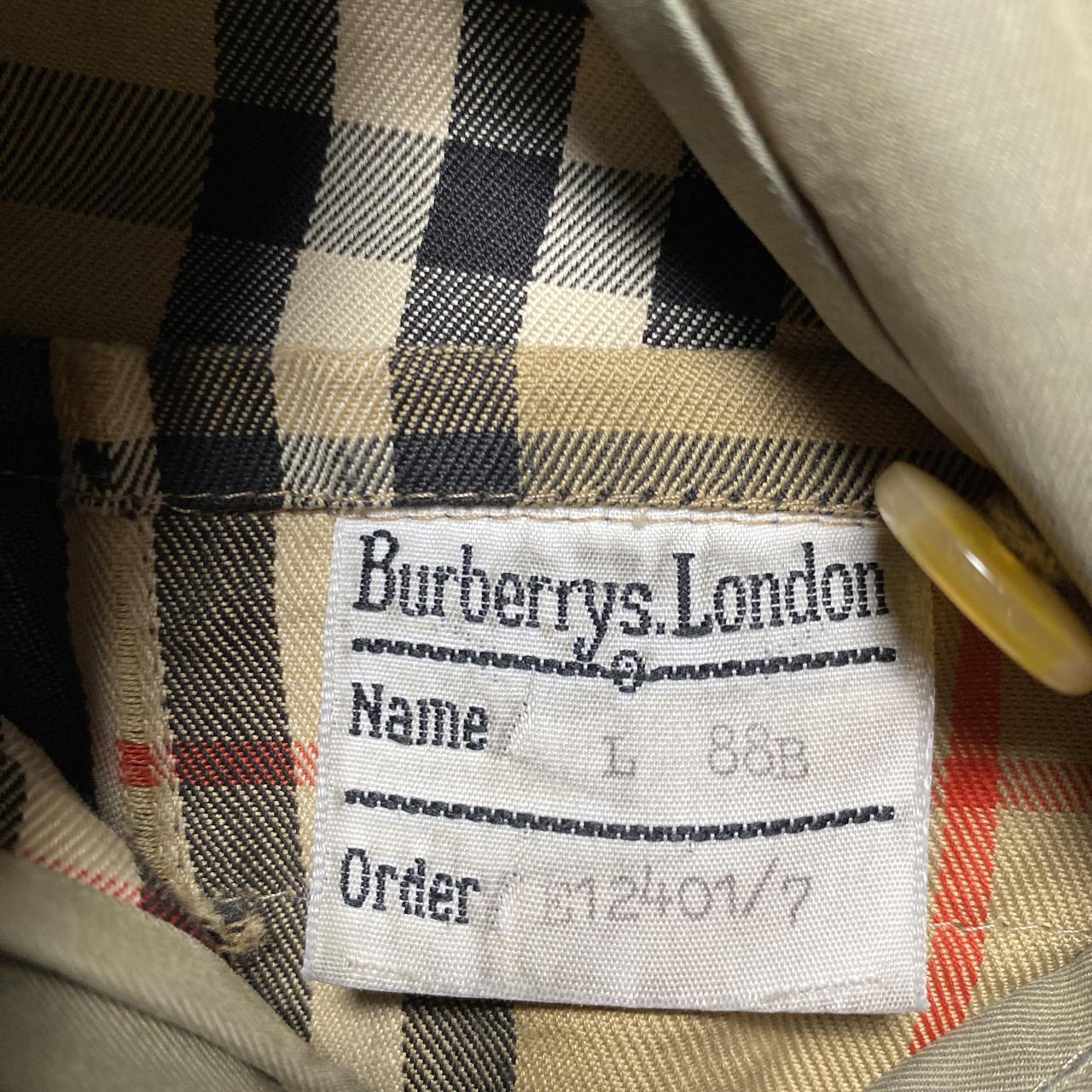 Burberry Vintage Burberrys Khaki Green Novacheck Trench Coat (L)