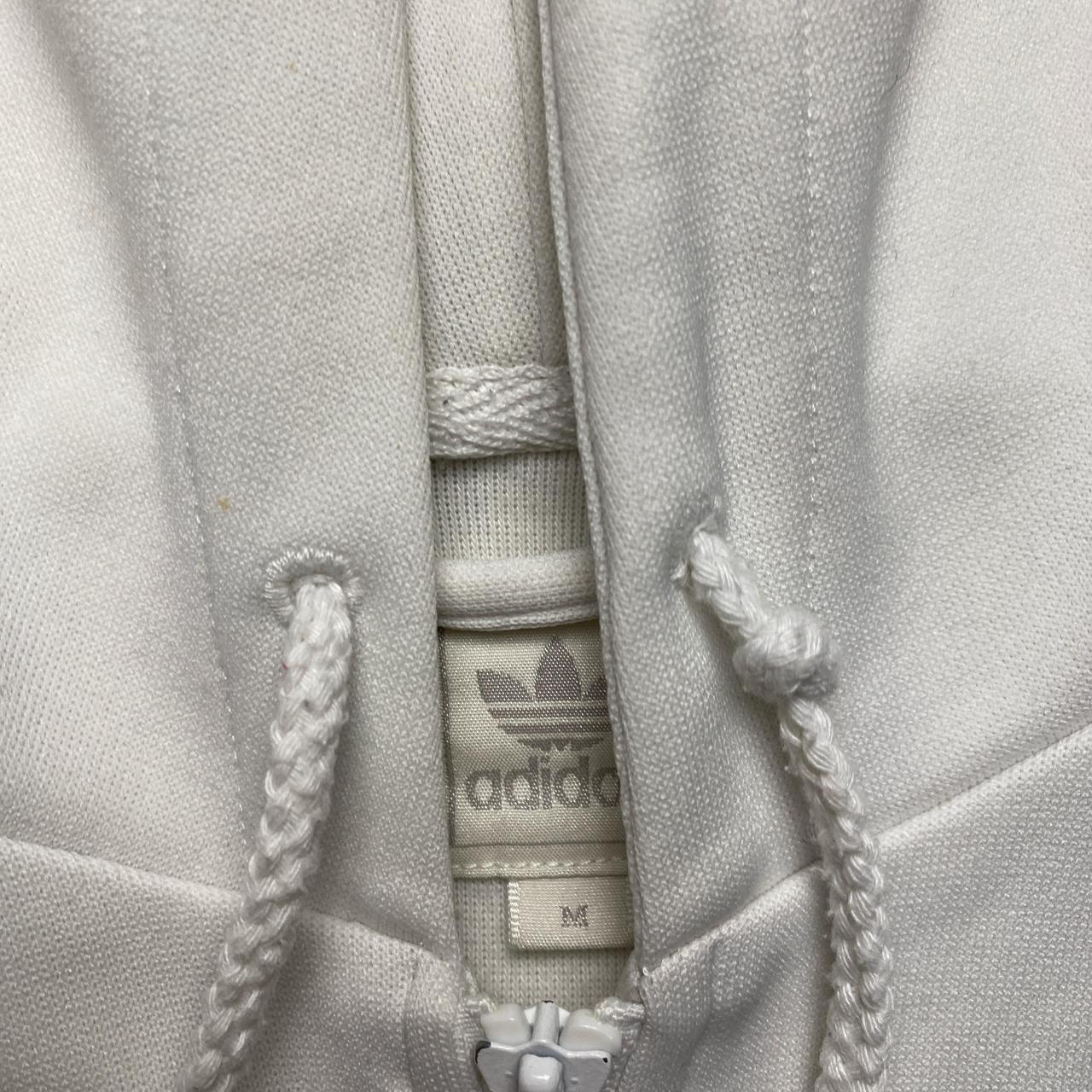 Adidas Originals White and Green Tracksuit Hoodie Jacket (M)