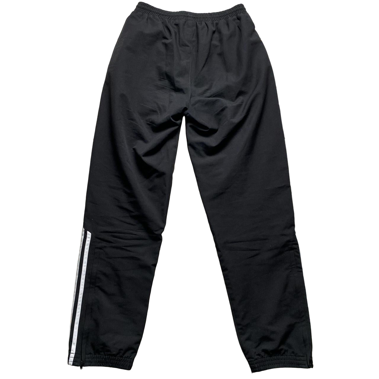 Adidas Black and White Shell Trackpant Bottoms (S)