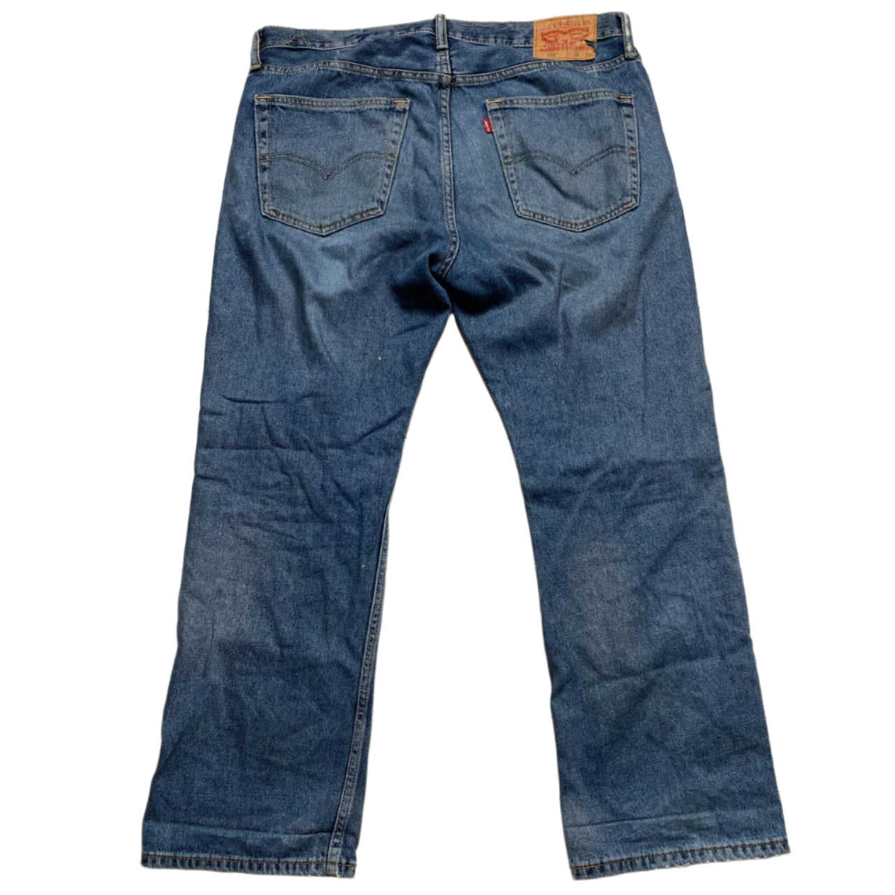 Levis 559 Baggy Blue Distressed Knee Jeans (36W)